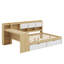 Lit de jour en bois en L avec sept armoires de rangement et deux tiroirs, lit multifonctionnel avec table d'étude-115146807-115146804