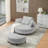 Crescent Sofa With Two Throw Pillows And One Lumbar Pillow, Comes With Extra Tray-190177533