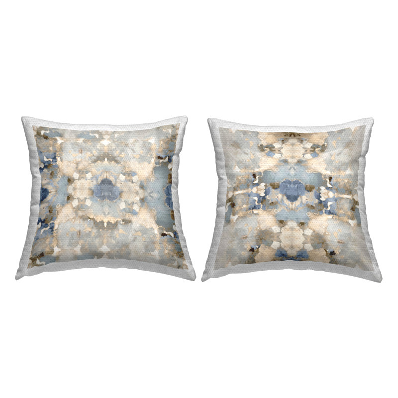 Ensemble de coussins d'extérieur 2 pièces Soft Blue Modern Boho par Ellie Roberts