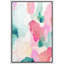 Peinture abstraite rose pastel, vert et jaune-94585575-94585576