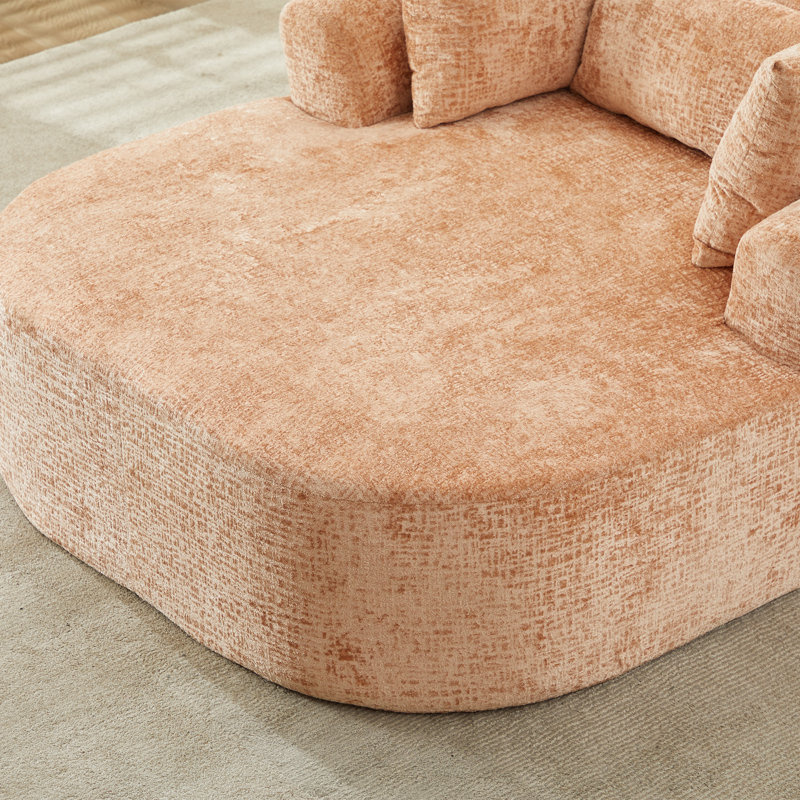 Upholstered Chaise Lounge, Pink