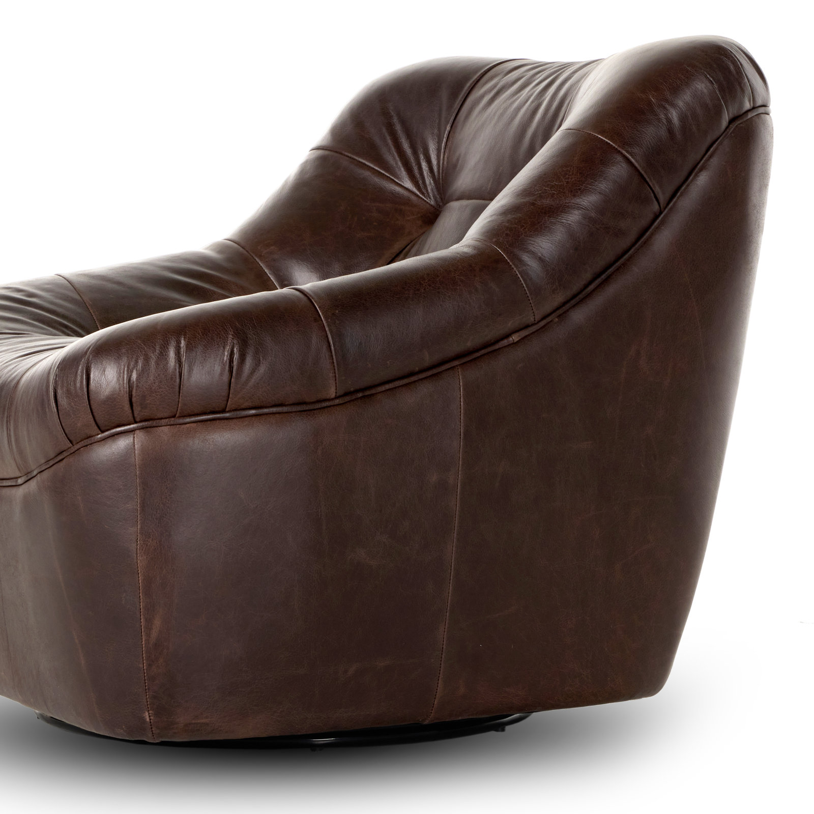 Elta Upholstered Swivel Slipper Chair