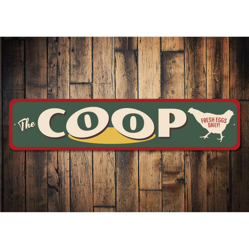 Enseigne Coop, H 4 po x l 18 po x P 0,04 po