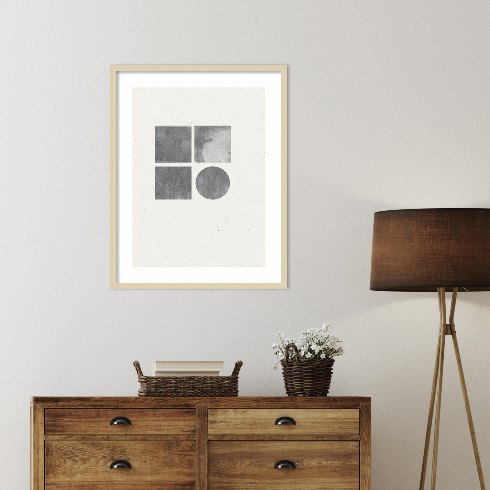 Giese "Paper Collage No. 2" Print, Brown, 33" H x 26" W