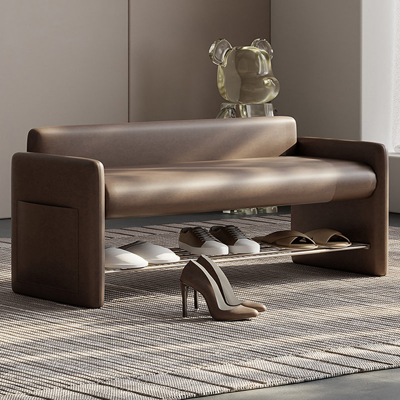 6 Pair Shoe Storage Bench, Dark Coffee