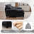 127''  Sectional Couches For Living Room,U Shaped Cloud Couch Sectionals With Console Bluetooth Speaker For Living Room-Black-894172053