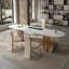 Bureau de thé ovale en pierre frittée-968555584