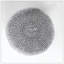 Repose-pieds rond tricoté en coton pour salon-12857373
