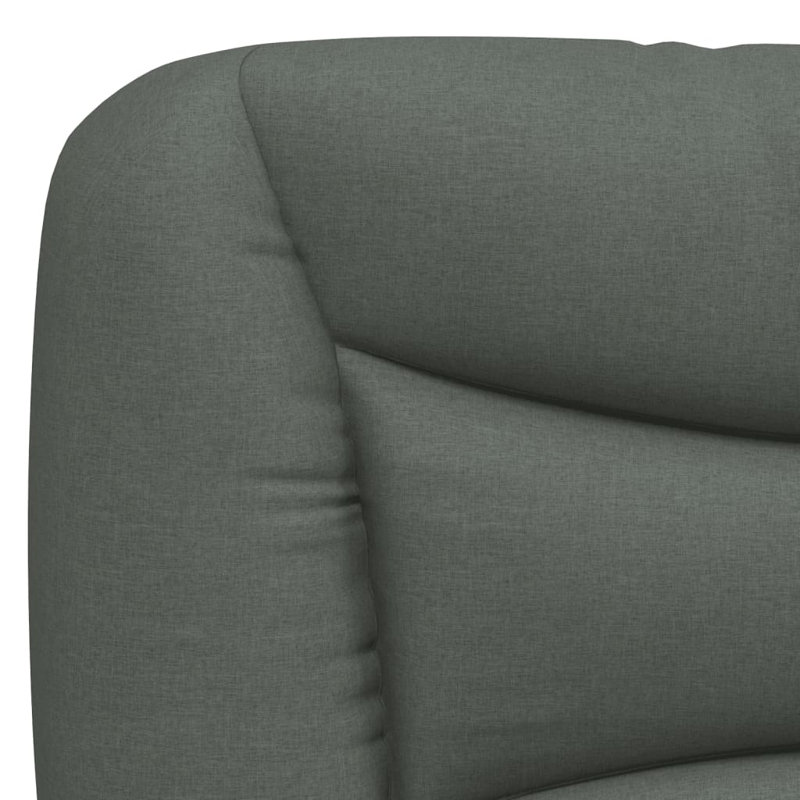 vidaXL Headboard Cushion Hvar Dark Grey 137 cm Fabric, Full, Dark Gray