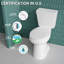 Toilette très haute 21 po pour personnes âgées, toilette haute compacte 1,28 GPF Tornado, chasse simple 1000g