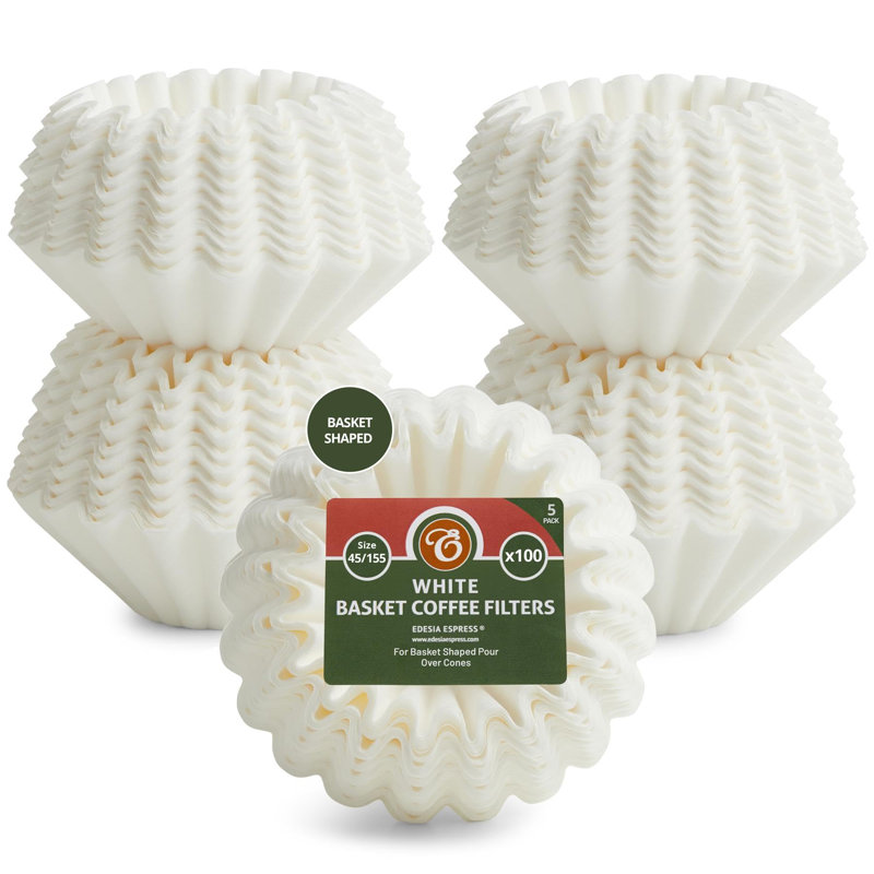 500 Size 45/155 White Basket Coffee Filters