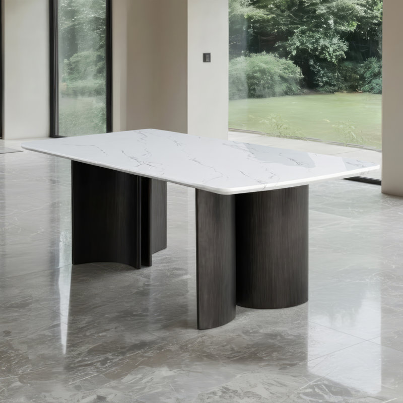 Table de salle à manger Lobos, Blanc