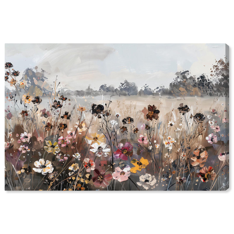 Art campagnard sur toile prairie anglaise par Art Remedy, Toile tendue, H 24 po x l 36 po