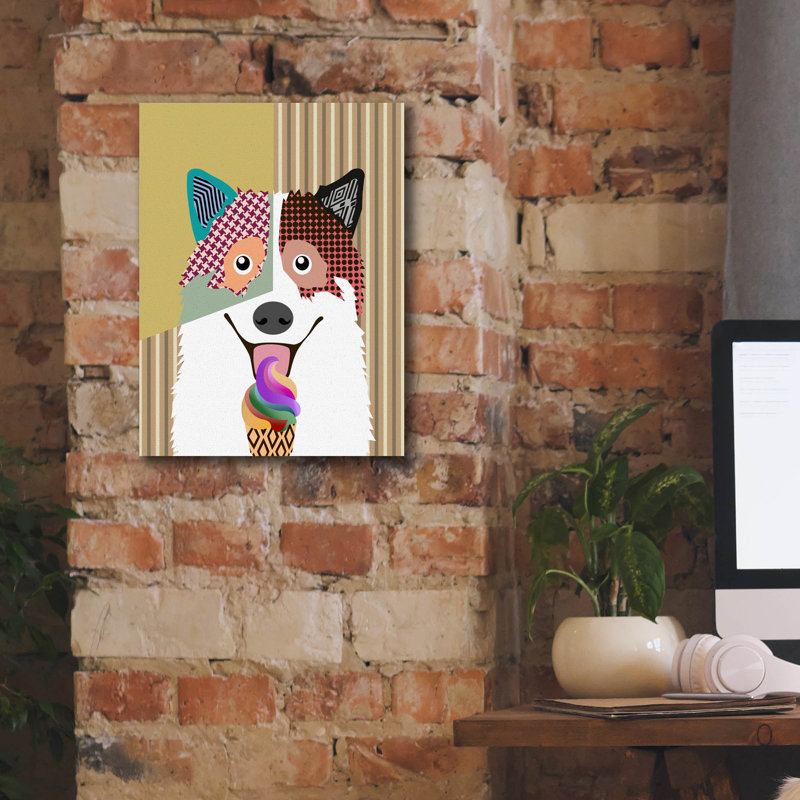 «Bangkaew Dog» par Lanre Adefioye, art mural sur toile, H 16 po x l 12 po x P 0,75 po