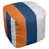 Orange / gris / bleu marine