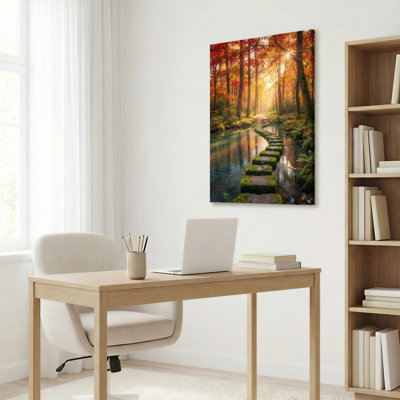 Forêt d'automne, reproduction d'art sur toile, ensemble de 1