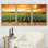 Contemporary Art, Modern Gorgeous Sun Over Vineyard Giclee Artworkped Wood Stretcher Bars
