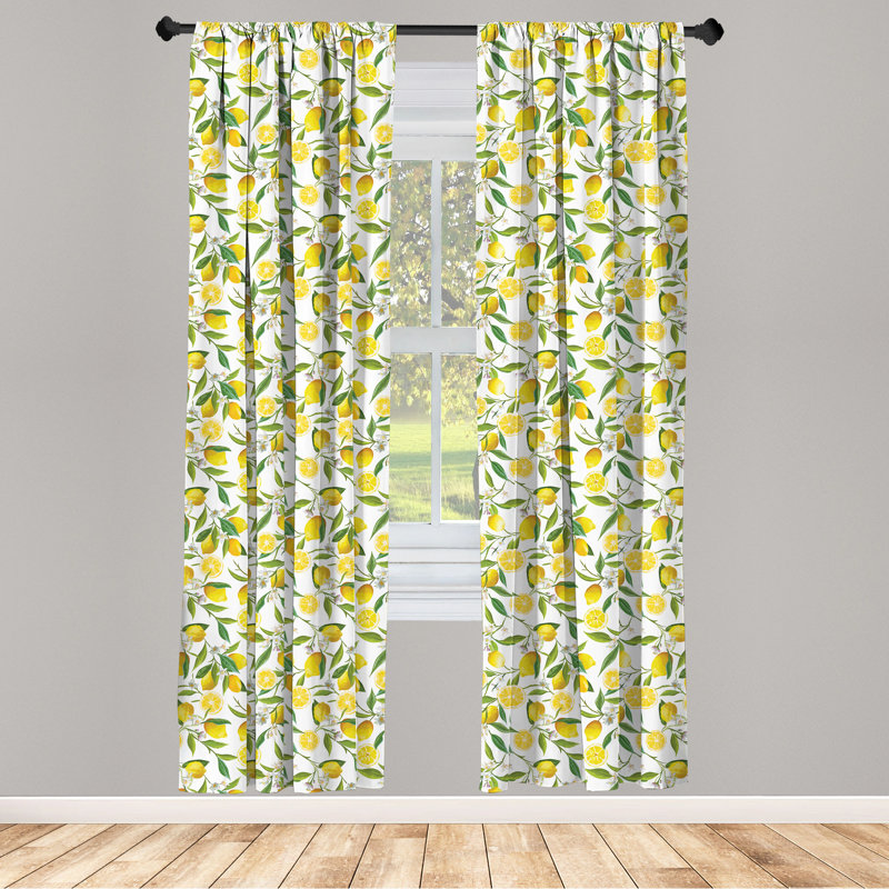 Nature Semi-Sheer Rod Pocket Single Curtain Panel, 28" x 95"