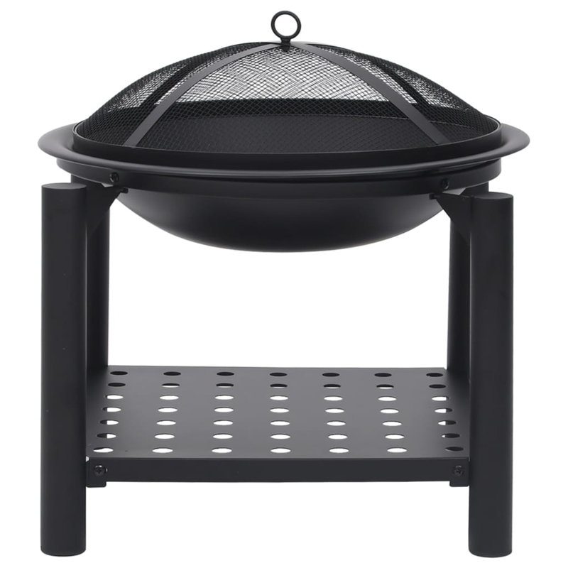 Toolleen Fire Pit with Poker 54x54x55 cm Steel