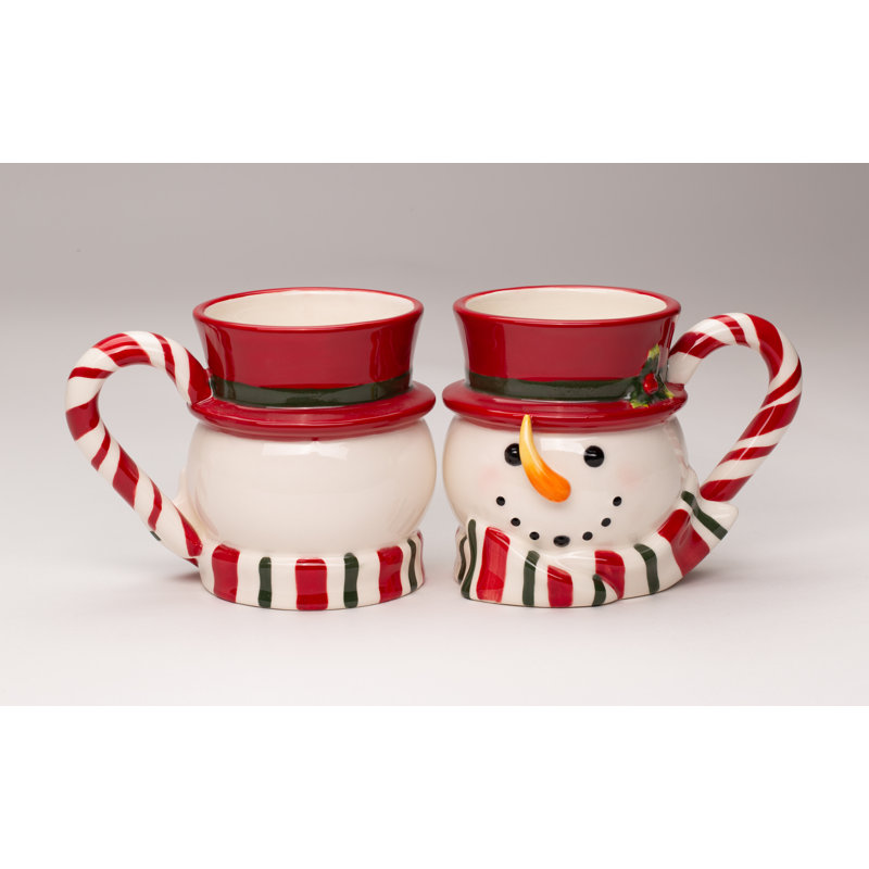 Sophisticated Snowman Mug Set of 2