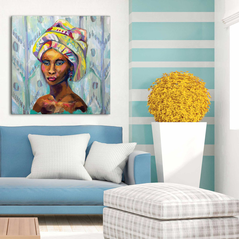 " Queen ", Wrapped Canvas, 28" H x 28" W x 1.5" D