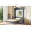 Lit simple en bois avec lit gigogne simple, noyer-1369025358