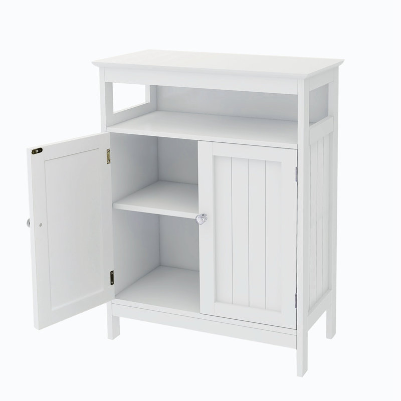 Armoire buffet Leisha avec porte à double battant, Blanc