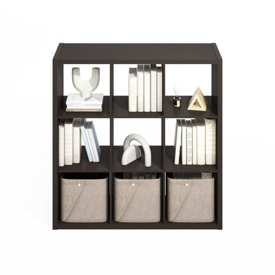 Organisateur de rangement à cube ouvert Latitude Run® Sisler, tablette debout, 16 cubes, blanc
