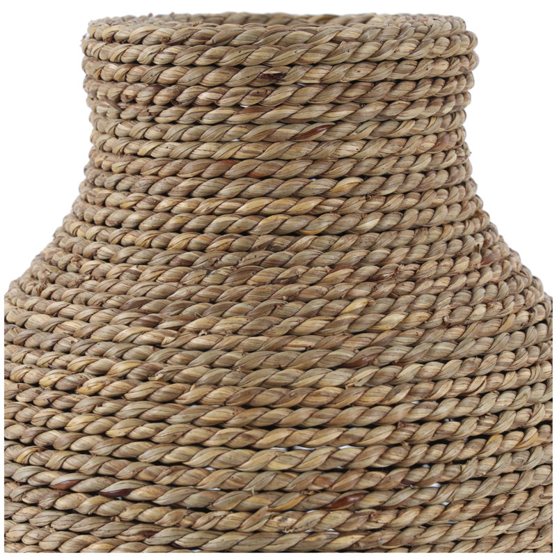 Vase décoratif brun fait à la main, H 19,05 po x l 9,75 po x P 9,75 po
