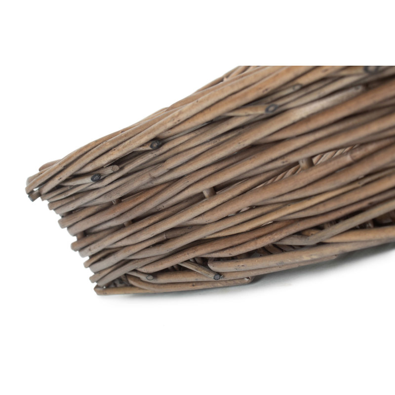 Shelly Wicker Storage Tray Basket, 6cm H x 31cm W x 21cm D