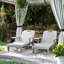 Outsunny Set of 2 Resin Reclining Sun Loungers for Garden-38145492