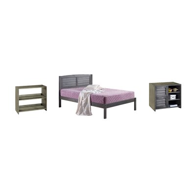 Rudy Solid Wood Platform Bed with Bookcase and Shelves by Donco Kids -  Harriet Bee, 6D0AFD7EAAB1485F80EB639904306709