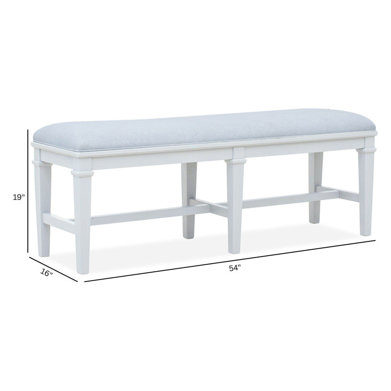 White Upholstered Bench, White