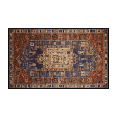 Machine Washable Brown Area Rug