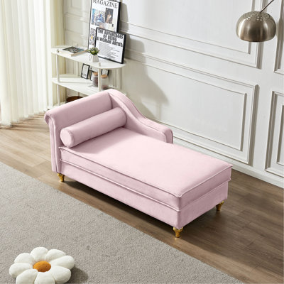 Chaise longue moderne avec revêtement en velours