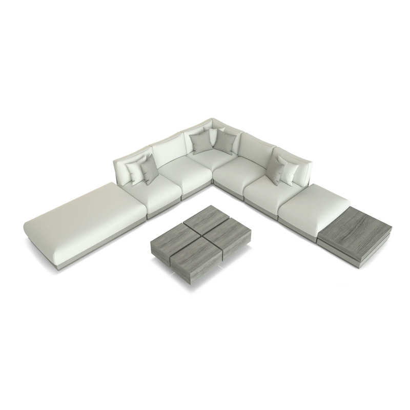 Ensemble d'extérieur Caelus, Gris, Blanc