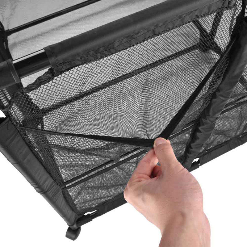 Yescom 35 Mesh Pool Storage Bin Rolling Cart Organizer, Black