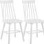Ensemble de deux chaises d'appoint à dossier Windsor en bois massif blanc-1640699913