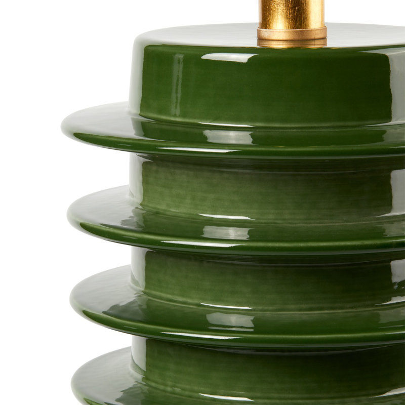 Elektra Table Lamp, Dark Green/Gold