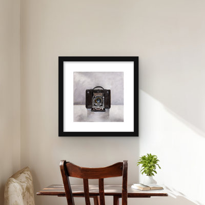 Old Camera Vintage Framed Matted Print | Bedroom Decor