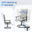 4 chaises de patio pivotantes d'extérieur 4 pièces, chaises de patio à structure en métal rotative à 360 ° avec tissu Teslin épaissi, chaises de terrasse pour l'extérieur avec accoudoirs pour terrasse et cour-80120835