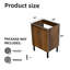 Base de meuble-lavabo de style Shaker de 24 po, 30 po et 36 po seulement, autoportante ou murale avec portes doubles et tablette réglable - Conception à fermeture en douceur et verticale (lavabo non inclus)-754736165-754736160