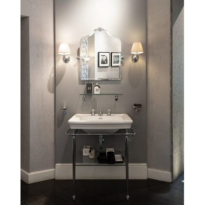 Etoile Rectangular Console Bathroom Sink with Overflow