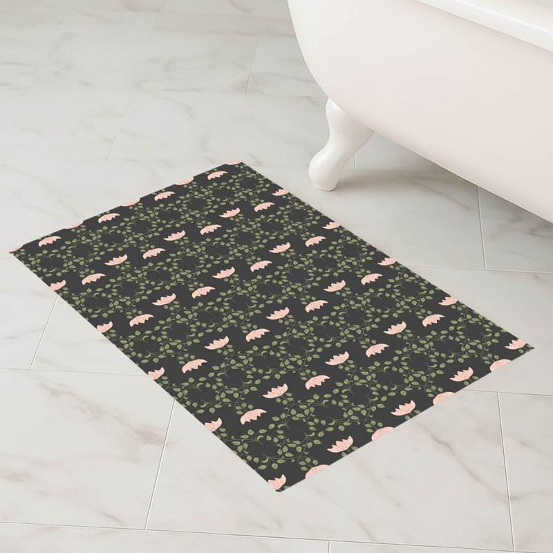 Tapis de bain Anjelica, Simple - L 34 po x l 21 po, Gris anthracite
