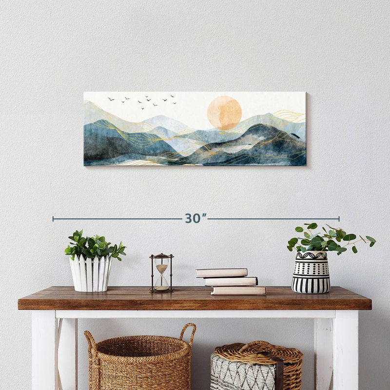 «Waves On Mountainscape», reproduction sur toile, H 8 po x l 24 po x P 1 po