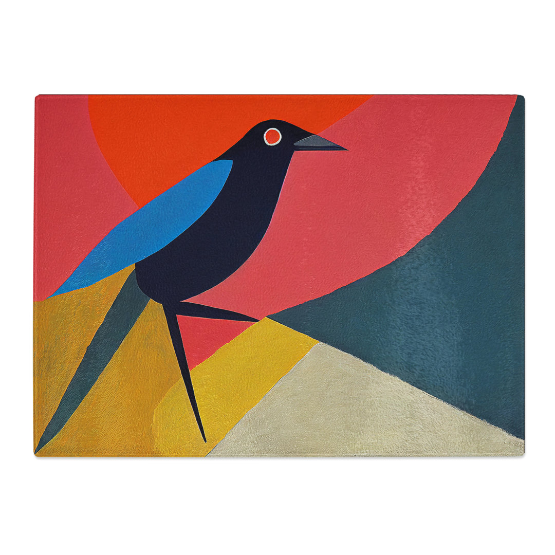 Boundless Abstract Bird  Glass Chopping Board