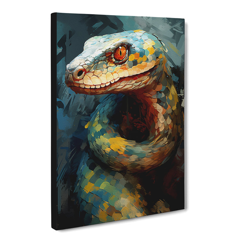Python Gestural - Wrapped Canvas, 50cm H x 35cm W x 3cm D