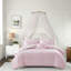 Literie 6 pièces rose, ensemble d'édredon en microfibre double / grand