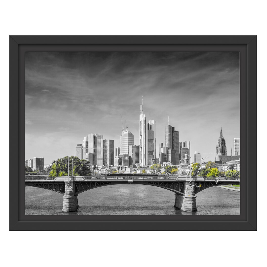 Gerahmtes Wandbild Skyline von Frankfurt am Main