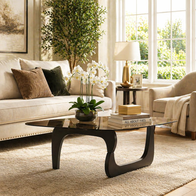 Table basse 51 po en verre massif